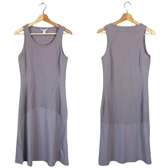 NWOT Athleta Pacifica Sleeveless Ribbed Midi Dress Women Small Periwinkle Active - Picture 1 of 14